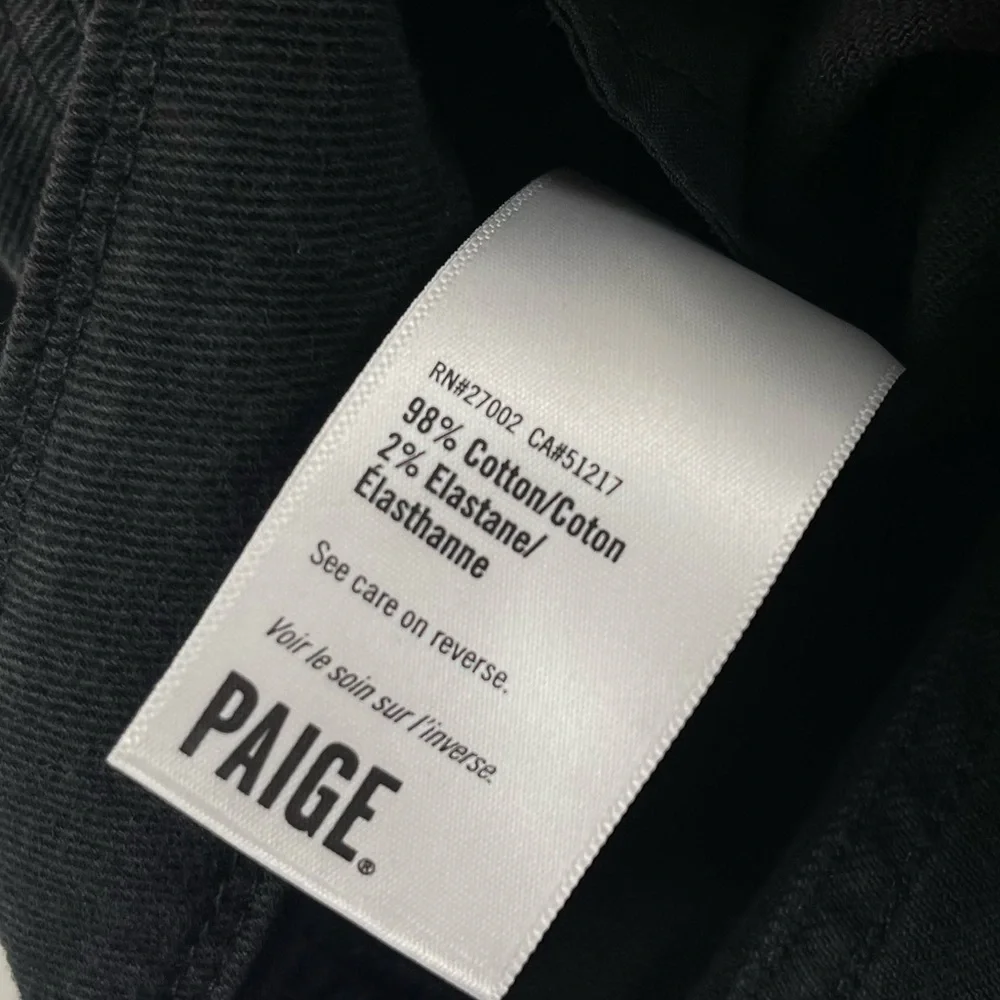 NEW Paige Denim Sierra Overalls Womens Size 24 Black Cotton Blend NWOT